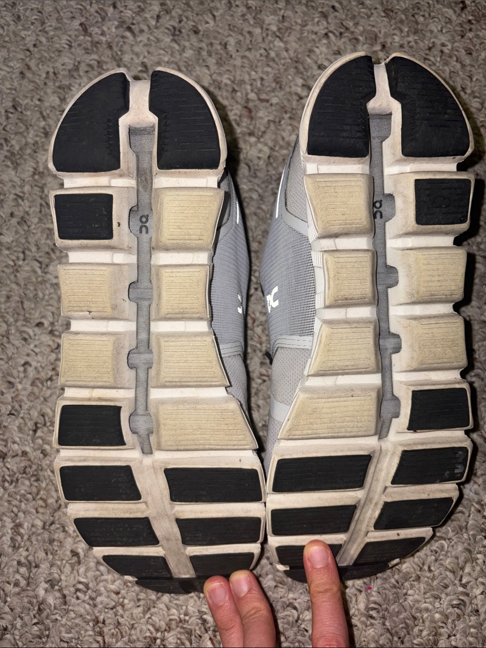On Running Men's Cloud Shoe in Light Gray and Black - Picture 5 of 11